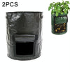 2 PCS 7 Gallons Potato Planting PE Bags Woven Fabric Bags Cultivation Garden Pots Vegetable Planting Bags Grow Bags Farm Garden Supplies