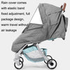 Autumn And Winter Warm Thickened With Velvet Baby Stroller Weatherproof Cover(Dark Gray)