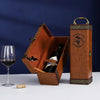 Single Red Wine Box Leather Wine Packaging Box Red With Wine Tools, Model: K22 Black
