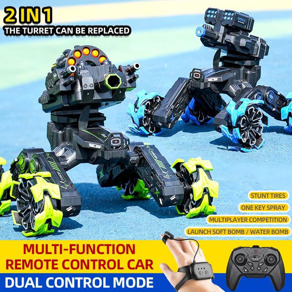DM-528 Four-wheel Battle Blooming Tire Spray Remote Control Car, Specification:Single Control Water Bomb(Green)