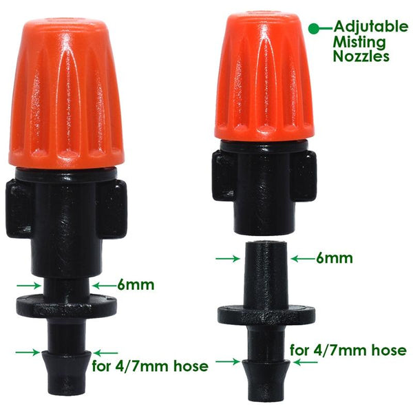 20pcs TF-118 Gardening Irrigation Drip Irrigation System Set Accessories Both Sides Connection 4/7mm Capillary (Orange)