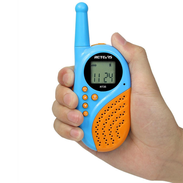 1 Pair RETEVIS RT35 0.5W US Frequency 462.550-467.7125MHz 22CH Handheld Children Walkie Talkie(Blue)