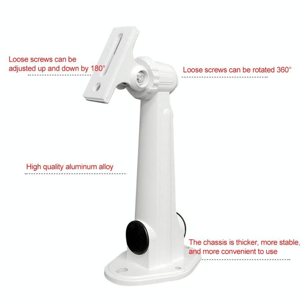 Adjustable CCTV Camera Wall Mount Bracket, ABS Plastic, White