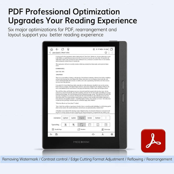 Meebook M7 6.8 inch E-ink Screen Kindle, 3GB+32GB, Android 11 Cortex A55 Quad Core 1.8GHz(Black)