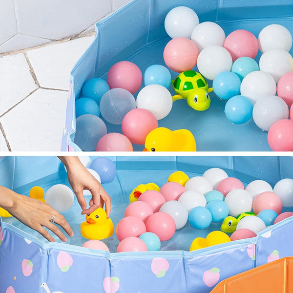 80 x 20cm Children Foldable No Need Inflate Bathing Tub Playing House Game Sand Ball Pool(Orange)