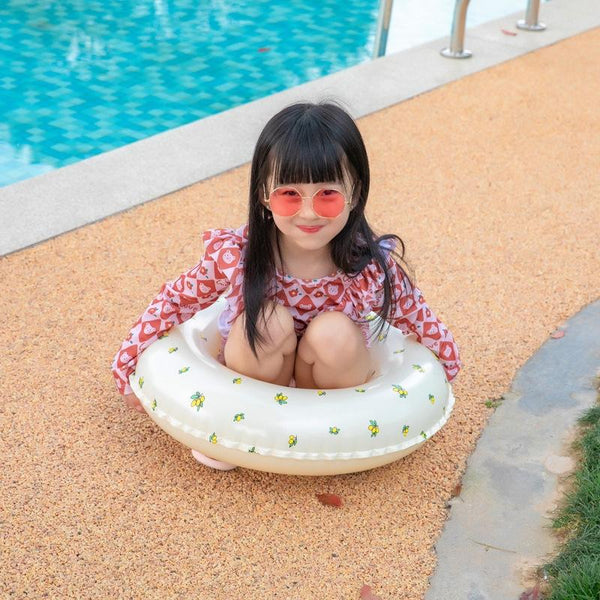 Thickened Children Swimming Ring Inflatable Underarm Ring 58cm(Cherry)