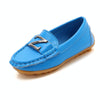 DKF-282 Lightweight Non-slip Dance Bean Shoes Children Leather Shoes, Size: 24(Blue)
