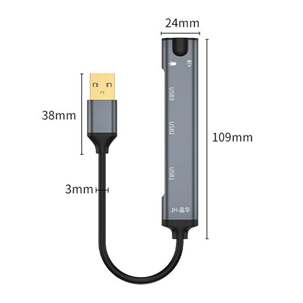 JINGHUA N800 Drive Free Sound Card Computer To Docking Station With Audio Interface, Interface: USB