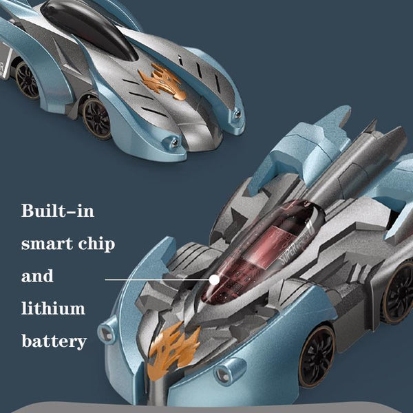 Remote Control Wall Climbing Car Mini Electric Remote Control Car Children Toy(Red Charge Handle RC Edition)