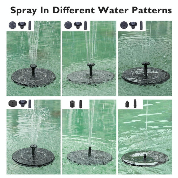 13cm  Solar Water Fountain Pool Outdoor Bird Bath Solar Powered Fountain Floating Water