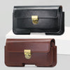 For Phones Below 6.7 inches Retro Wallet Style Horizontal Phone Waist Bag(Black)