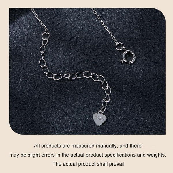 S925 Sterling Silver Platinum-plated Teardrop-shaped Moissanite Necklace(MSN035)