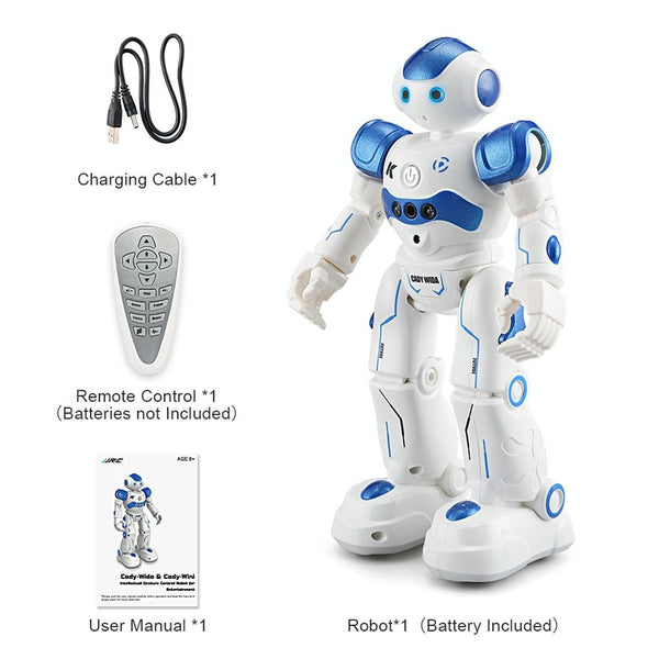 JJR/C R2 CADY WIDA RC Robot Gesture Sensor Dancing Intelligent Program Toy Gift for Children Kids Entertainment with Remote Control(Blue)