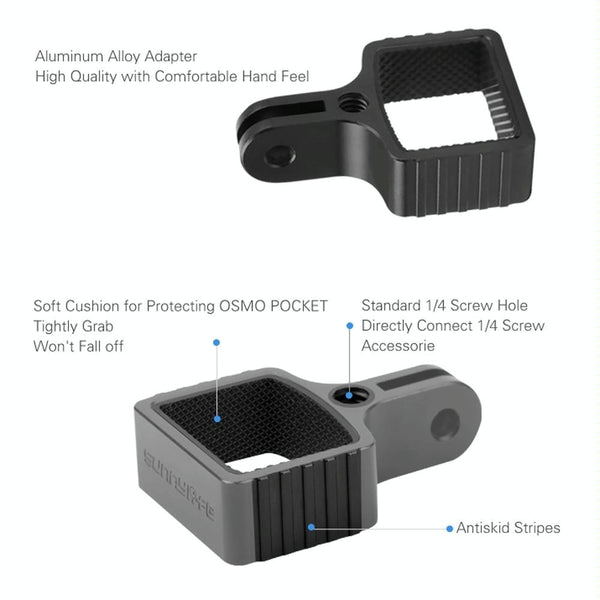 Sunnylife OP-Q9196 Metal Adapter + Bag Clip for DJI OSMO Pocket 2