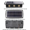 4LED Solar Wall Lamp Outdoor Waterproof Up And Down Double-headed Spotlights(Warm Light)