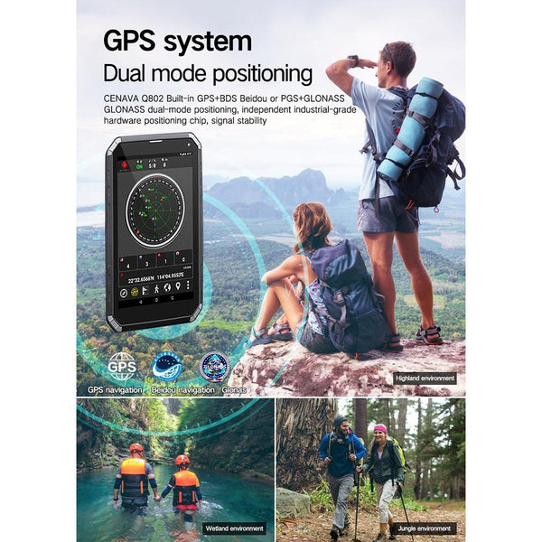 CENAVA-Q802 Triple Proofing Tablet PC, 8.0 inch, 4GB+64GB, Support Google Play, 4G Phone Call, IP68 Waterproof Shockproof Dustproof, Android 9.0, MTK6762 Octa Core 2.0GHz, Support OTG/GPS/NFC/WiFi/BT/TF Card(Black)