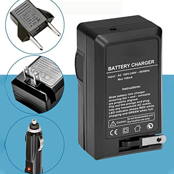 Digital Camera Battery Charger for Panasonic 002E/ BM7/ S002/ 006E(Black)