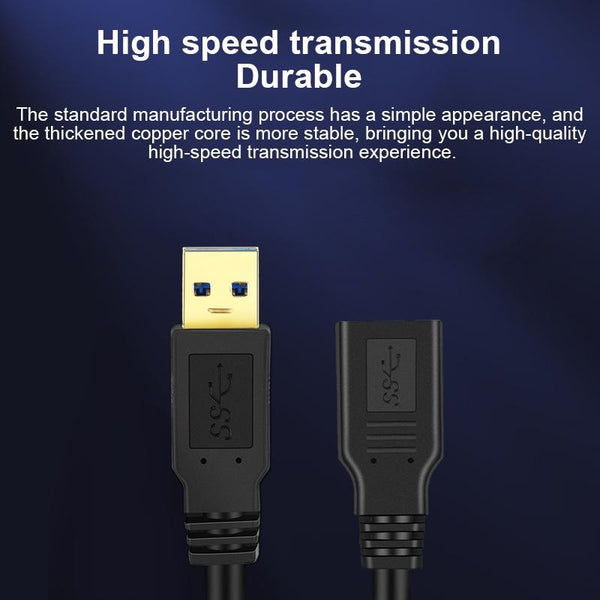 USB 3.0 Female To USB 3.0 Male PVC Cable, Length:0.3m(Black)