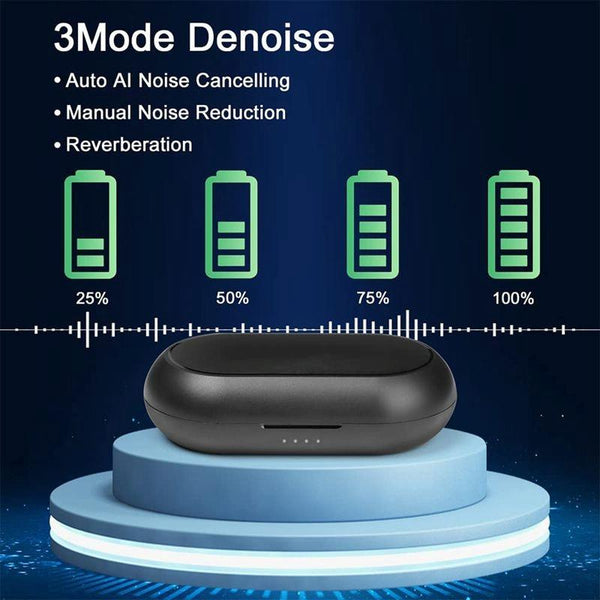 Wireless Lavalier Noise Reduction Microphone USB-C Clip On Microphone with Charging Case