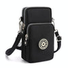 Crossbody Mobile Phone Bag Vertical Coin Purse with Armband for Women(Black)