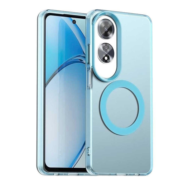 For OPPO A60 Global Candy Magsafe PC Hybrid TPU Phone Case(Blue)