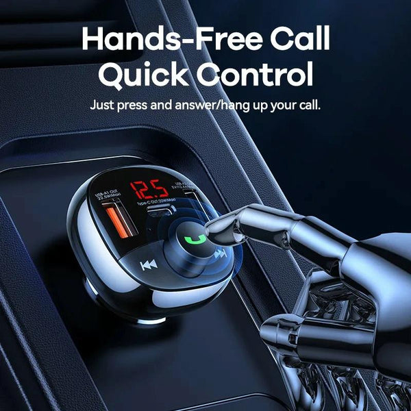 REMAX RCC331 Rodi Series 3 in 1 Car 64.5W PD Fast Charger Support FM / TF Card / Bluetooth Hands-free Calling