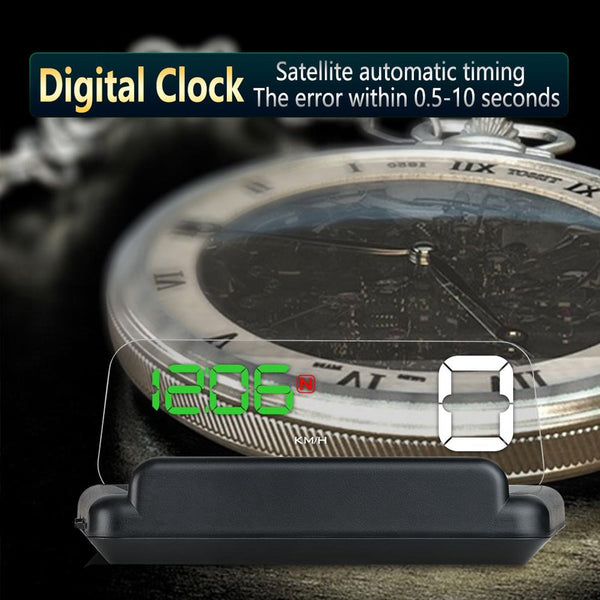 T900 GPS HUD Head-Up Display, Speed, Mileage, Voltage, Fatigue Alarm (Green)