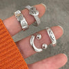 Happy Smiley Face Love Wear Combination Ring, Color: J3626