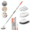 Shower Cleaning Brush With 52 Inch Adjustable Handle Tub Tile Scrubber Brush, Spec: Set 2