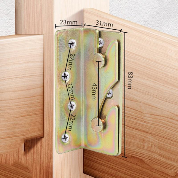 Bed Hinge Pendant Bed Accessories Furniture Hardware Corner Code With Screws, Model: Standard