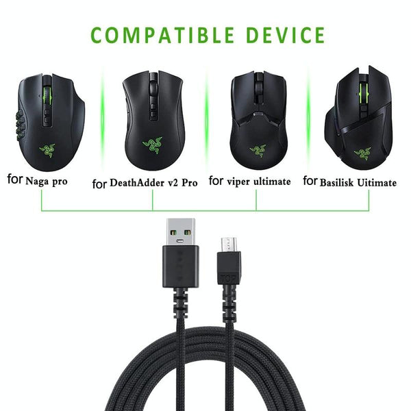 For Razer / Naga Viper Pro / Viper V2 Professional Wireless Mouse Charging Cable(Black)