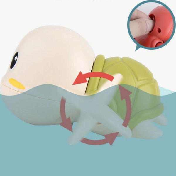 3 PCS Children Summer Bathroom Splashing Cartoon Turtle Toy(Red)