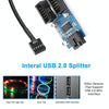 30cm Motherboard 9Pin USB2.0 1 In 2 Extension Cable With Chip Support Multiple Interface For Shared Use