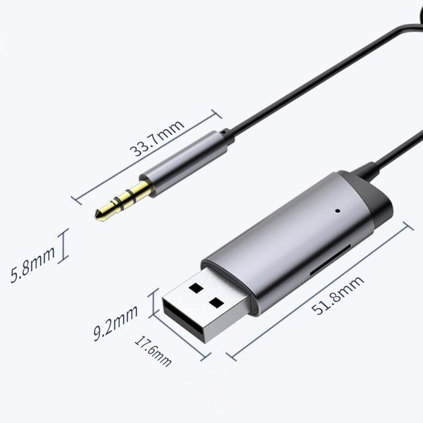 AUX Car Bluetooth Receiver Adapter 3.5mm Cell Phone Computer Connector With TF Card Slot