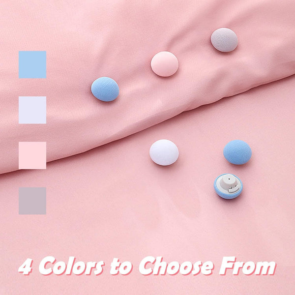 8 PCS Non-marking One-touch Unlocking Mushroom-shaped Quilt Fixer Pink+Cloth Needle