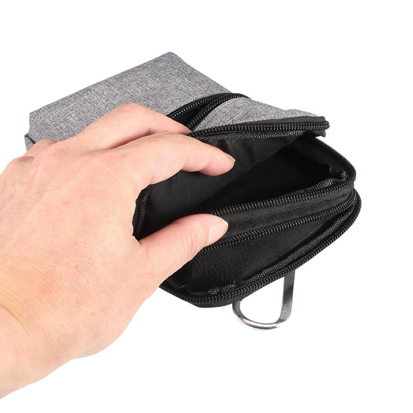 Denim Casual Waist Bag Crossbody Shoulder Bag(Grey)