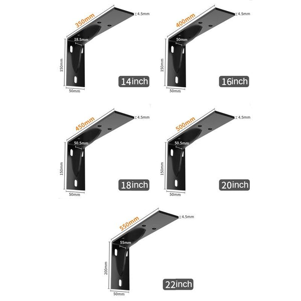 20 inch 50cm Triangle Support Frame Fixed Angle Iron(White)