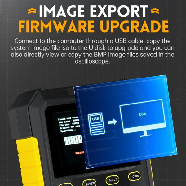 FNIRSI 2 In 1 Small Handheld Fluorescence Digital Dual-Channel Oscilloscope, US Plug(Blue)