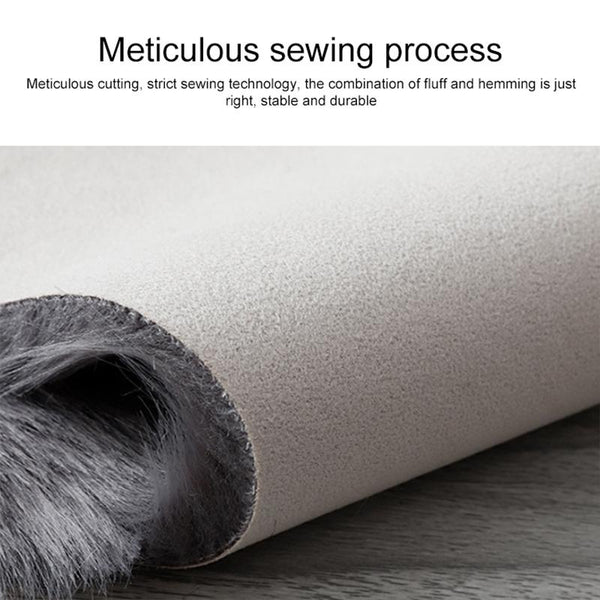 Wool Sofa Cushion Fur Full Sheepskin Carpet Window Decoration Mat, Size: 60x90cm(White Dust)