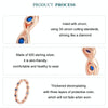 Zircon Lucky Eye Sterling Silver S925 Ring, Size: No.6(Oxidized Silver)