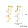 E2109-11 Five Small Pearls Baroque Earrings Pearl Ear Clip Women Without Ear Piercing
