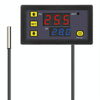 High-precision Microcomputer Intelligent Digital Display Switch Thermostat, Style:12V Power Supply(Red and Blue Display)
