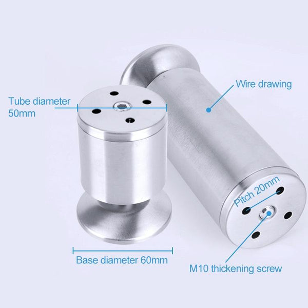 Stainless Steel Wire Drawing Thickened Column Sofa Furniture Cabinet Foot, Height: 120mm