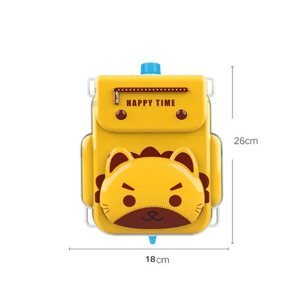 Childrens Backpack Water Toy Animal Cartoon Backpack Pull Air Pressure Jet Toy(Red Panda)