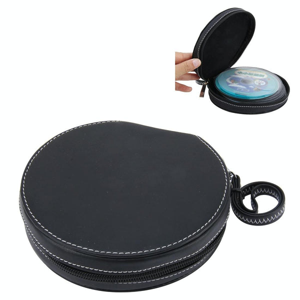20 CD Disc Storage Case Leather Bag Heavy Duty CD/ DVD Wallet for Car, Home, Office and Travel(Black)