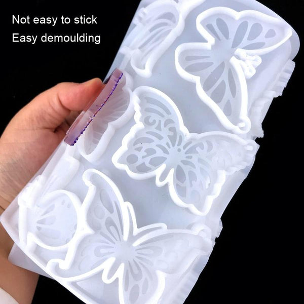 DIY Butterfly Keychain Epoxy Mould(Blue)