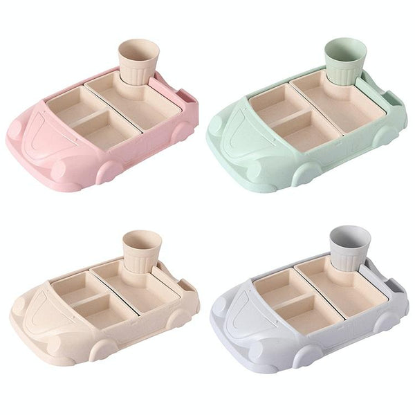 Bamboo Fiber Baby Cartoon Car Plate( Blue)