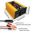 Tang III Generation 12V to 220V 6000W Modified Square Wave Car Power Inverter with LCD Display & Dual USB(Yellow)