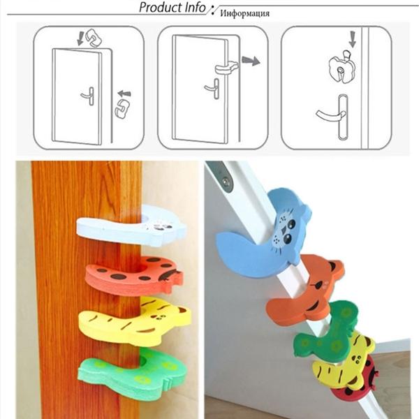 Cartoon Child Safety Gate Card / EVA Door Stopper(Green)