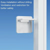Children Protective Window Lock Flat Movement Doors Drawers Lock Cabinet Door Handle(White)